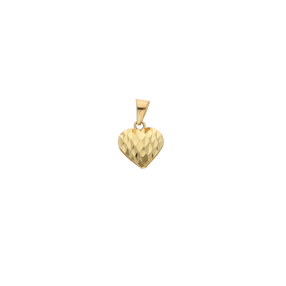 Gold Stud Heart Shaped Pendant 18KT - FKJPND18K9165