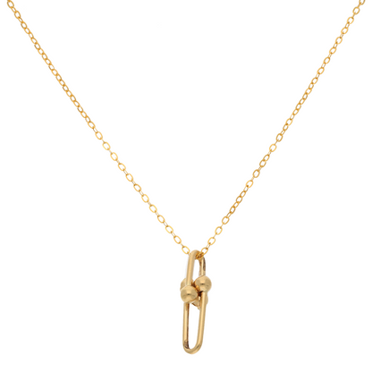 Gold Necklace (Chain with Tiffany Pendant) 18KT - FKJNKL18K9174