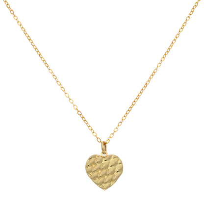 Gold Necklace (Chain with Stud Heart Shaped Pendant) 18KT - FKJNKL18K9173