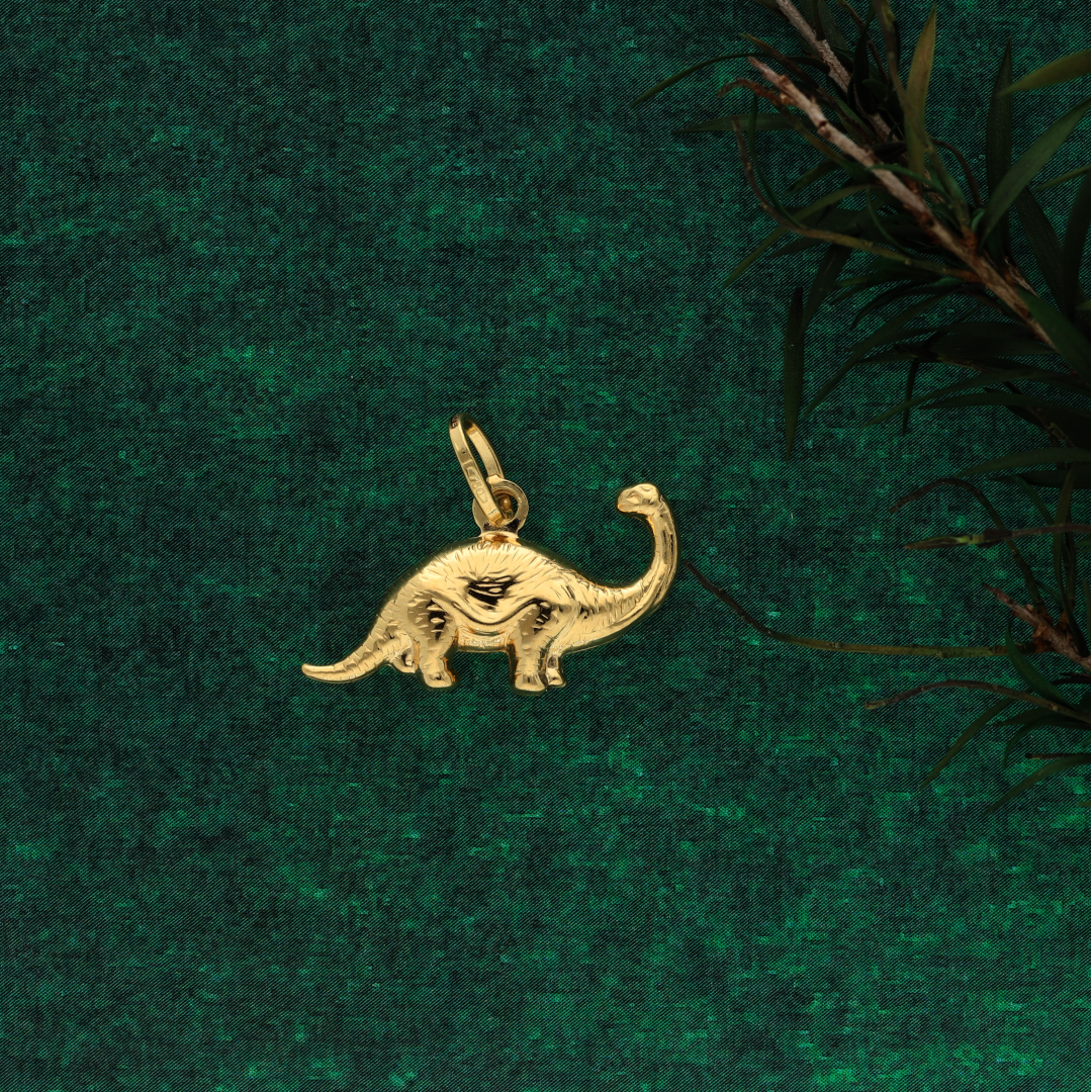 Gold Dinosaur Pendant 18KT - FKJPND18K9180