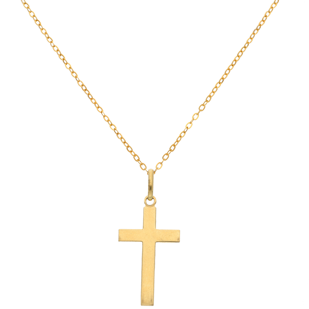 Gold Necklace (Chain with Holy Cross Pendant) 18KT - FKJNKL18K9185