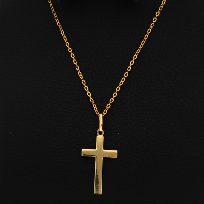 Gold Necklace (Chain with Holy Cross Pendant) 18KT - FKJNKL18K9185