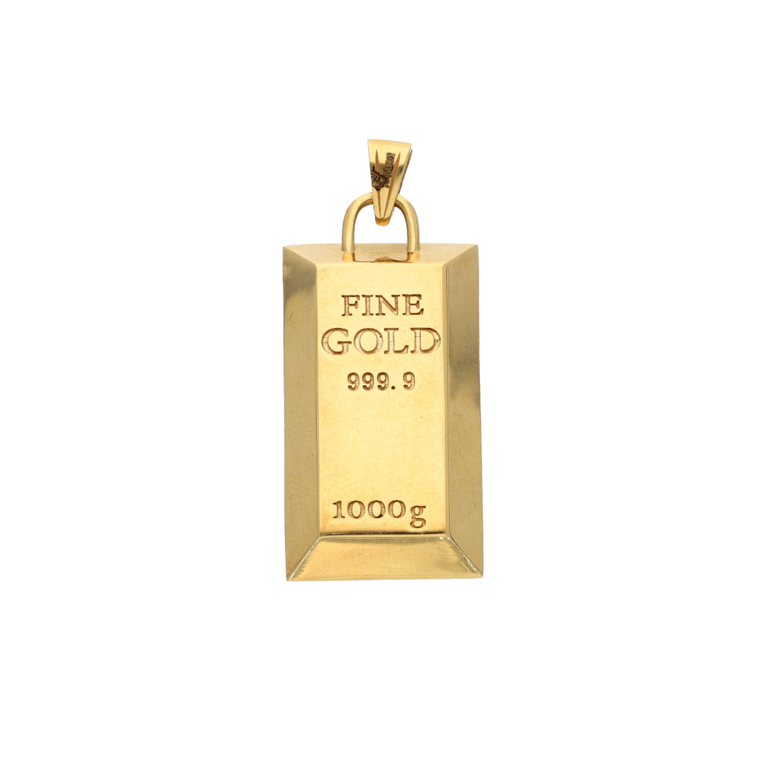 Gold Stud Gold Bar Shaped Pendant 18KT - FKJPND18K9198