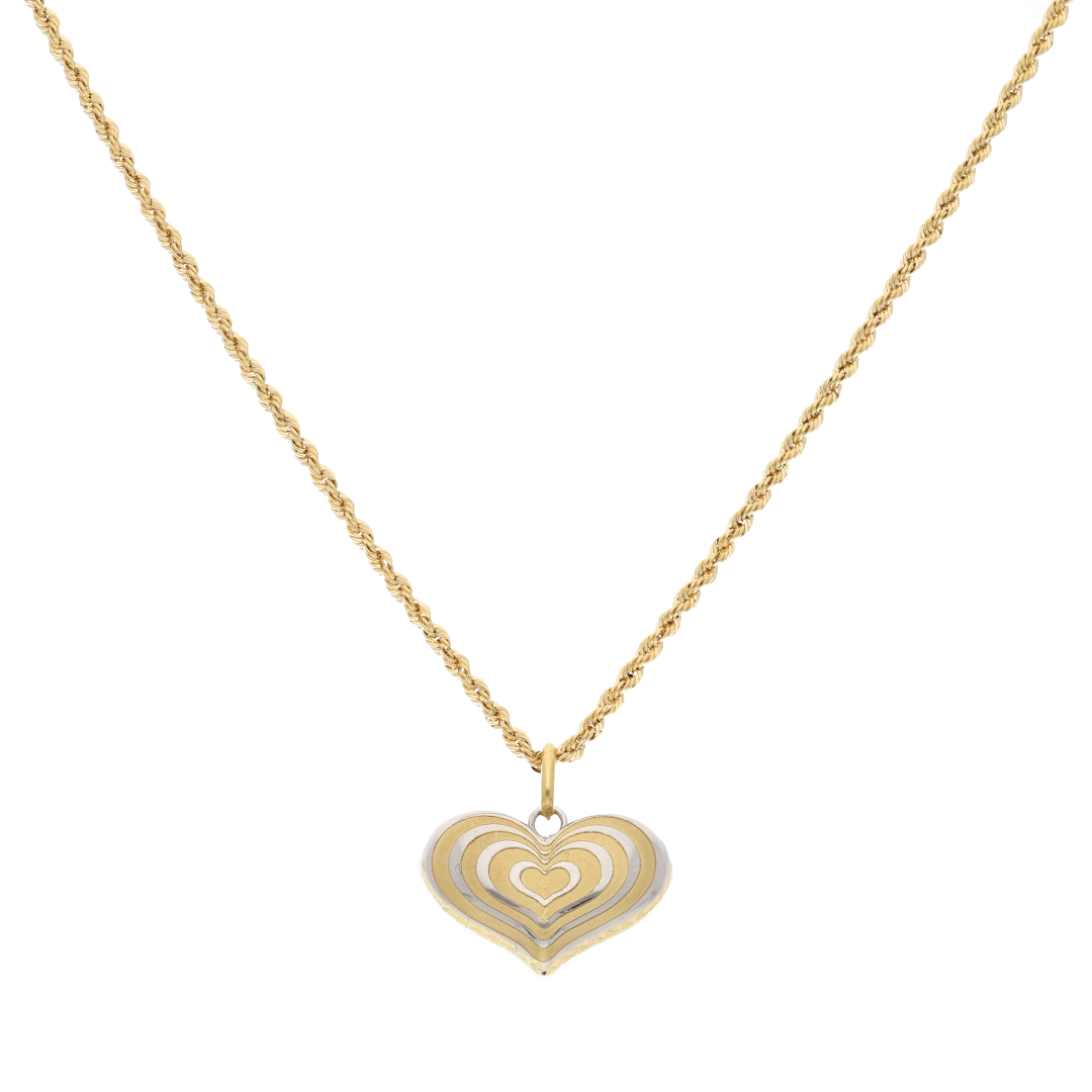 Gold Necklace (Chain with Heart Shaped Pendant) 18KT - FKJNKL18K9202