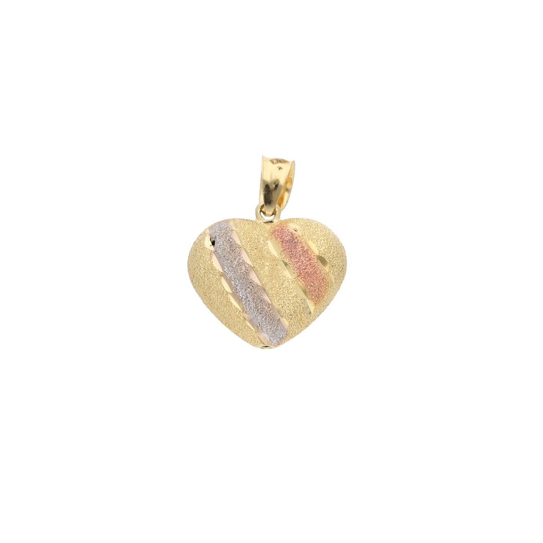 Gold Classic Heart Shaped Pendant 18KT - FKJPND18K9203