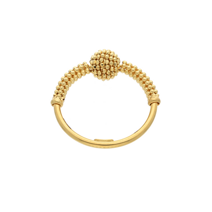 Gold Stud Ball Design Ring 18KT - FKJRN18K9215
