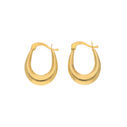 Gold Hoop Round Fashion Earrings 18KT - FKJERN18K9252