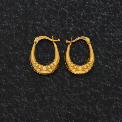 Gold Classic Hoop Earrings 18KT - FKJERN18K9268