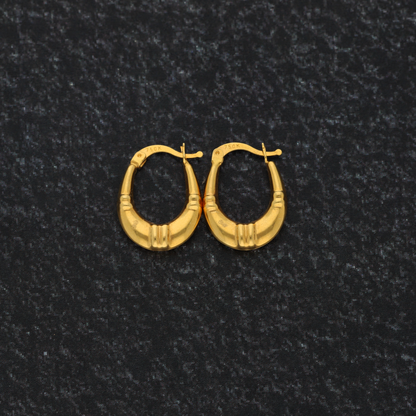 Gold Hoop Fashion Earrings 18KT - FKJERN18K9248