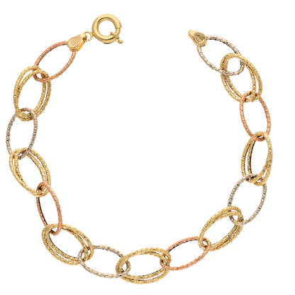 Gold Curb Bracelet 18KT - FKJBRL18K9305