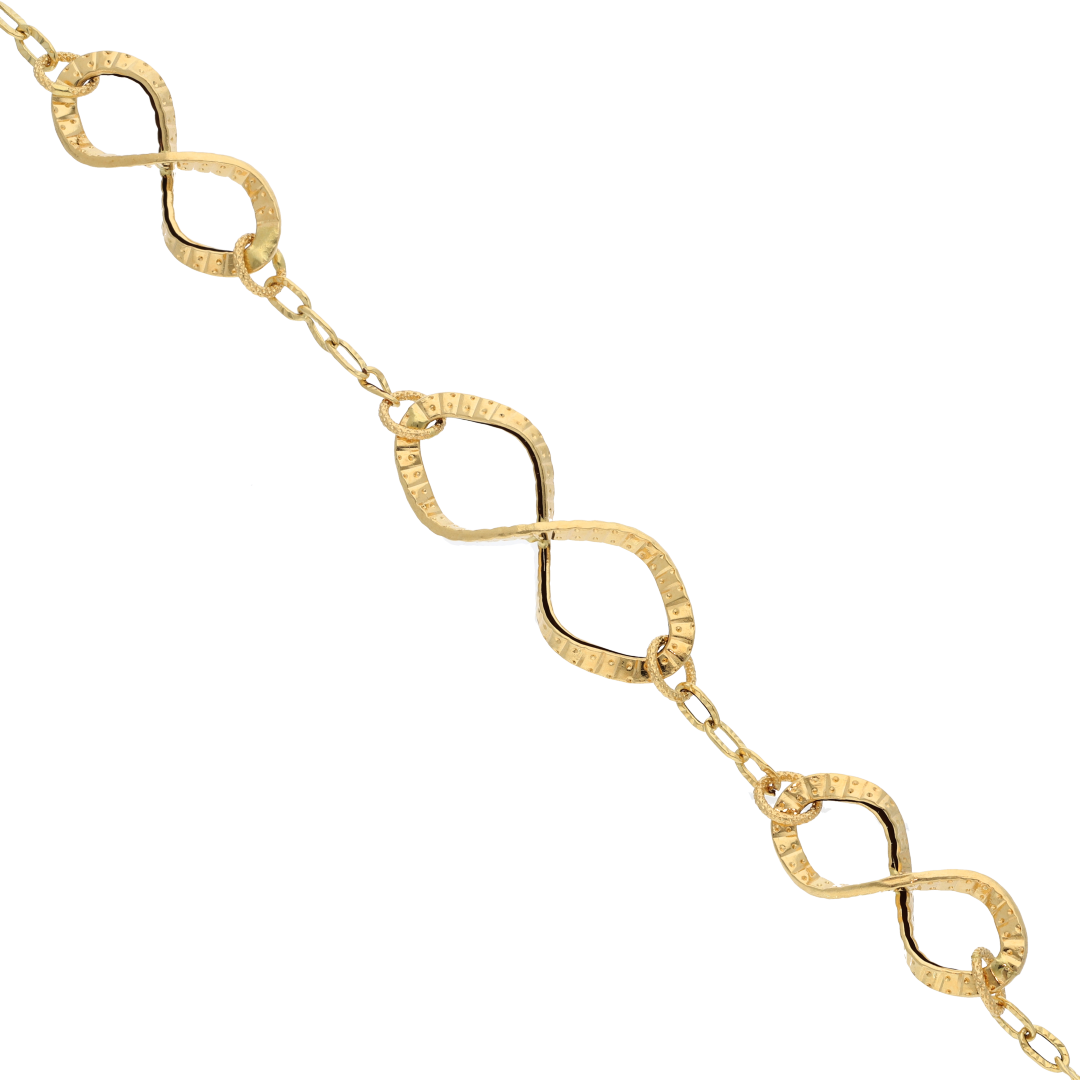 Gold Dainty Infinity Symbol Bracelet 18KT - FKJBRL18K9309