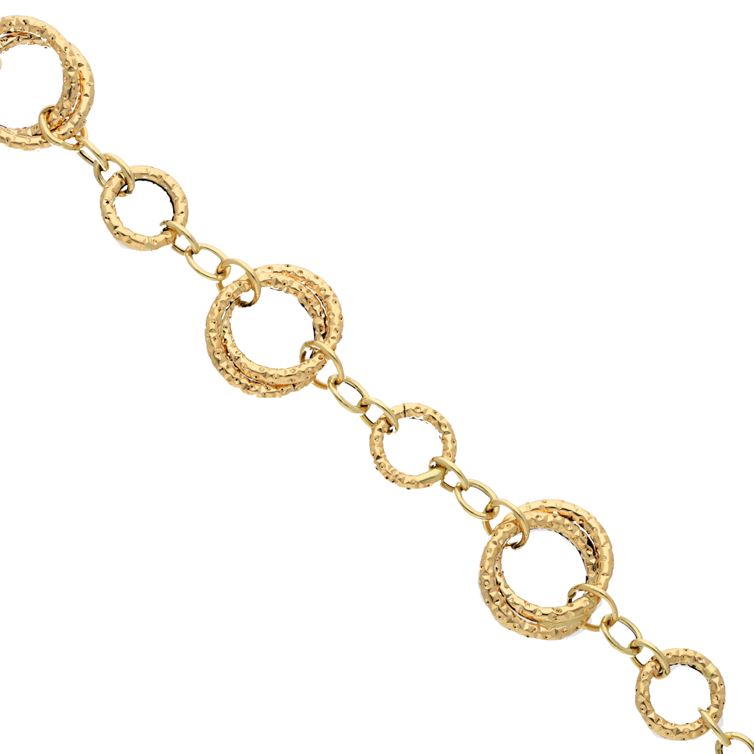 Gold Classy Circle Bracelet 18KT - FKJBRL18K9303