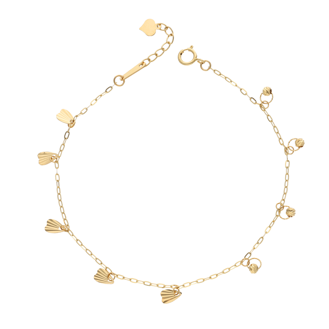 Gold Shell Charm Bracelet 18KT -  FKJBRL18K9325