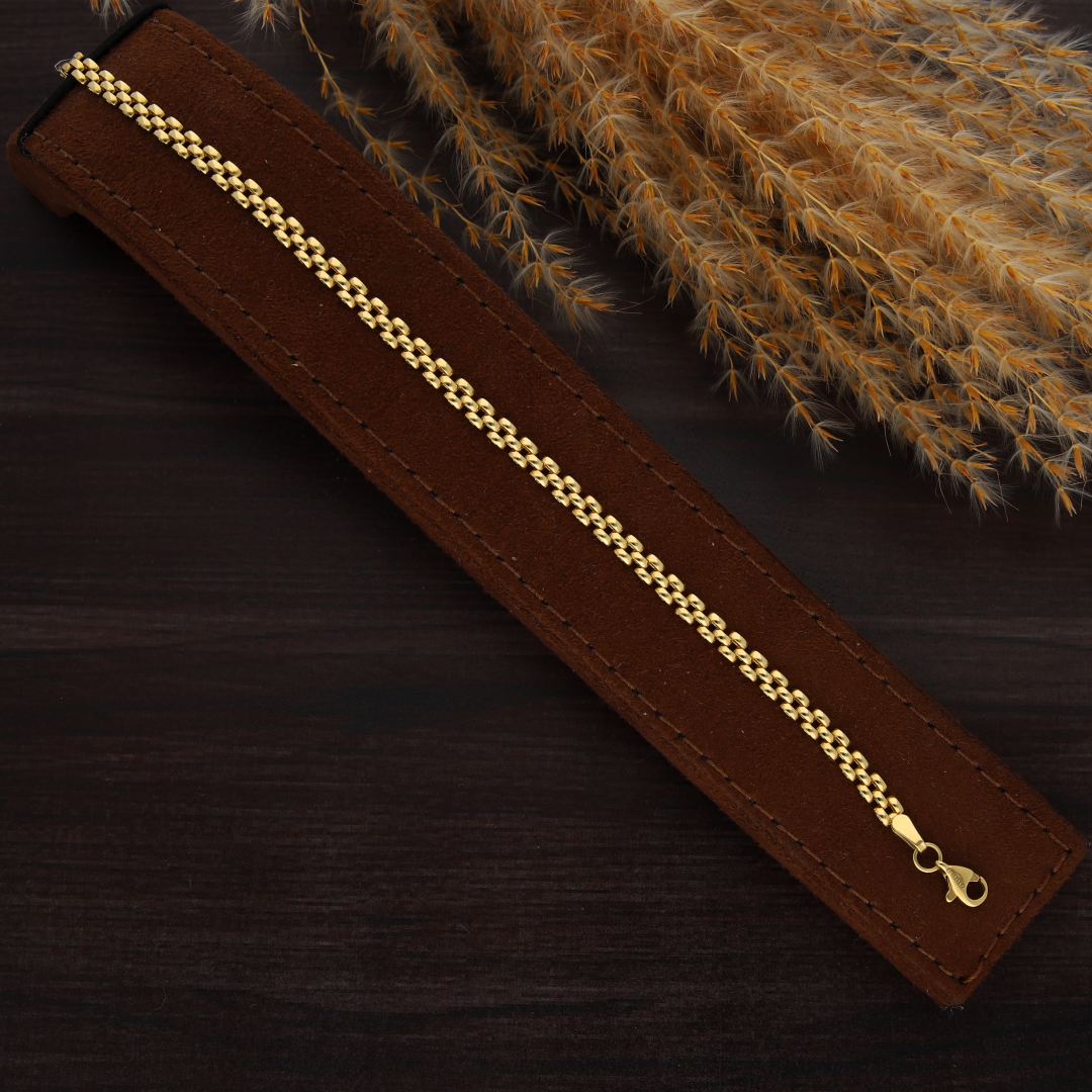 Gold Curb Bracelet 18KT - FKJBRL18K9312