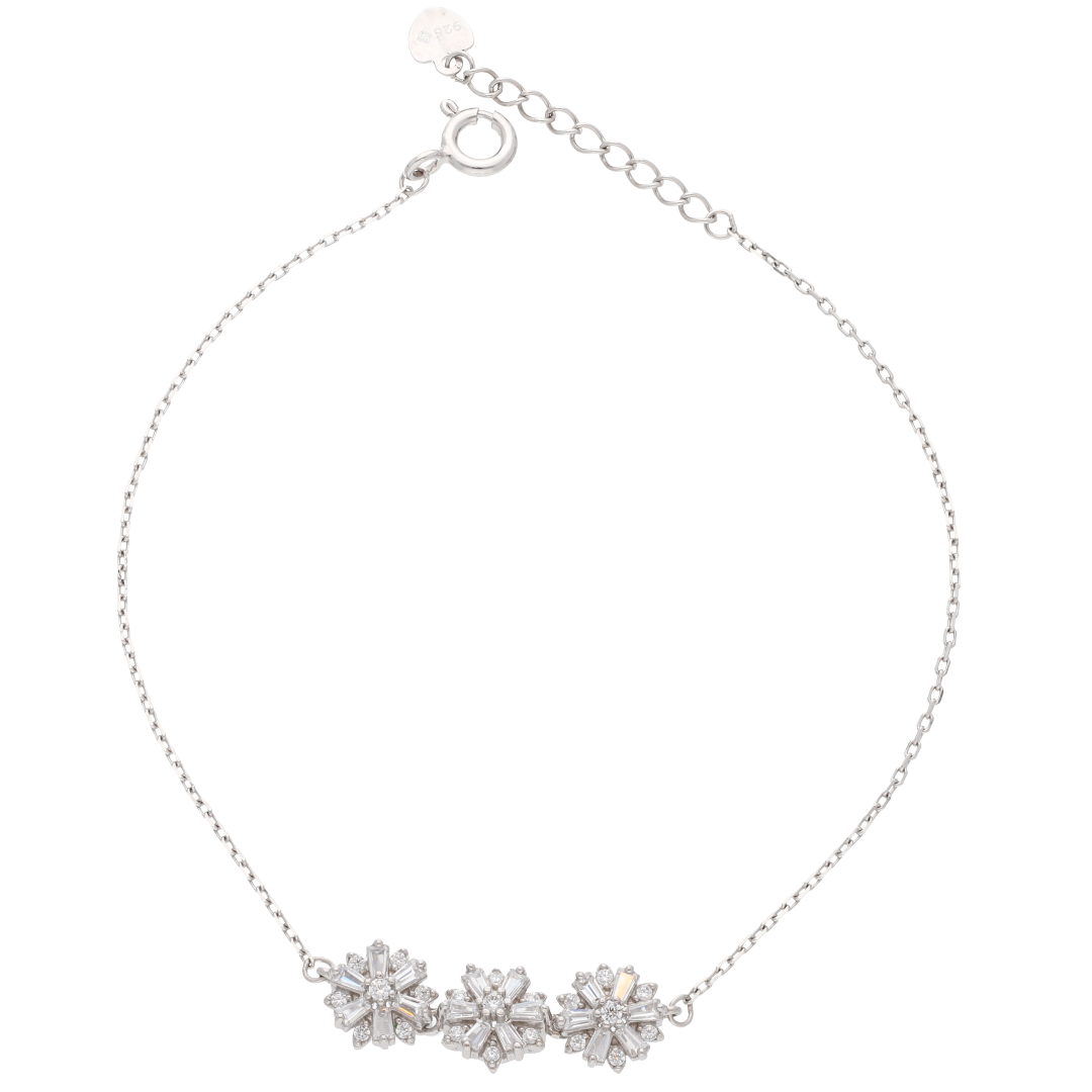 سوار من الفضة الإسترلينية عيار 925 على شكل ثلج - FKJBRLSL9358