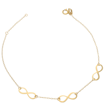 Gold Infinite Shaped Bracelet 18KT - FKJBRL18K9385