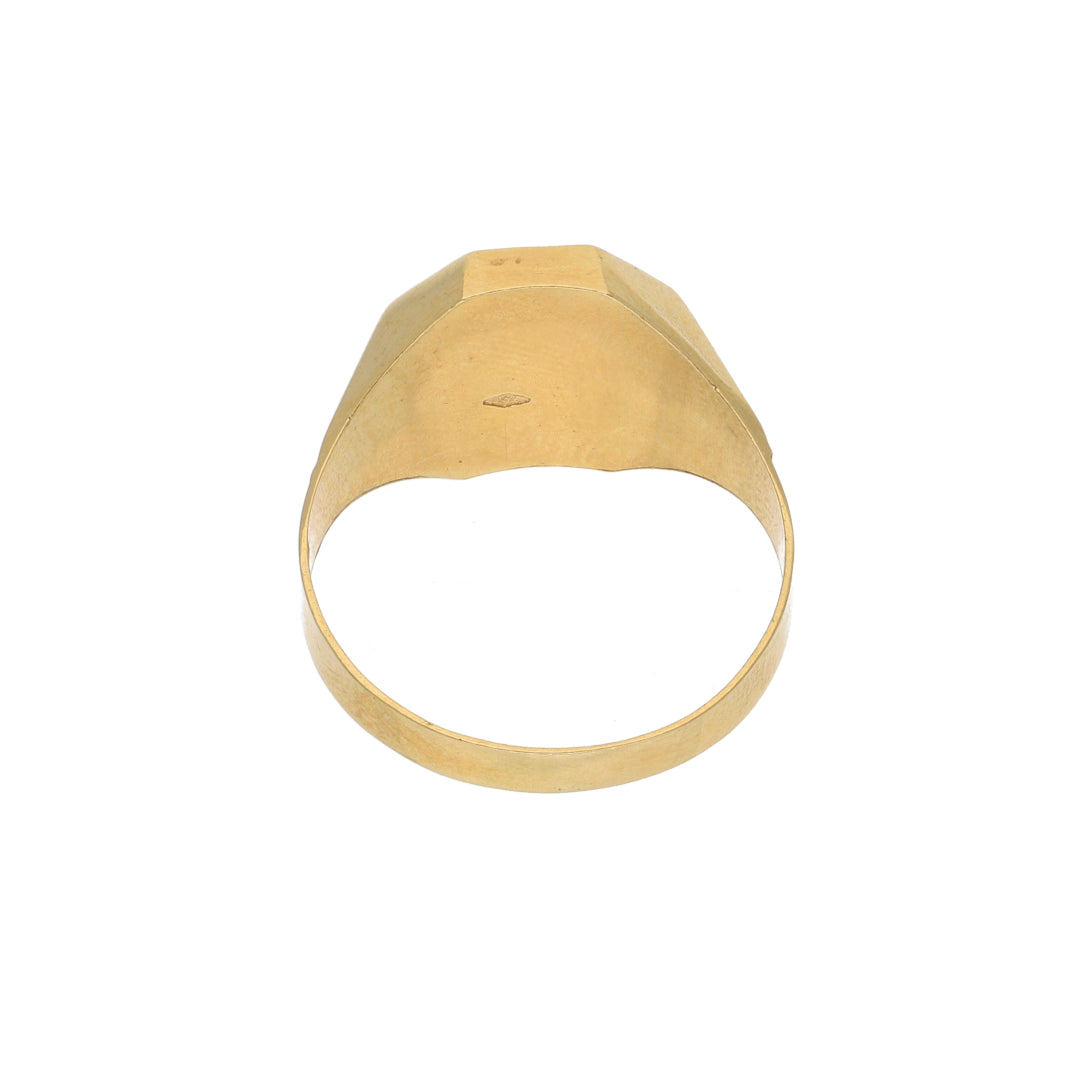 Gold Classy Stud Design in Men's Ring 18KT - FKJRN18K9431