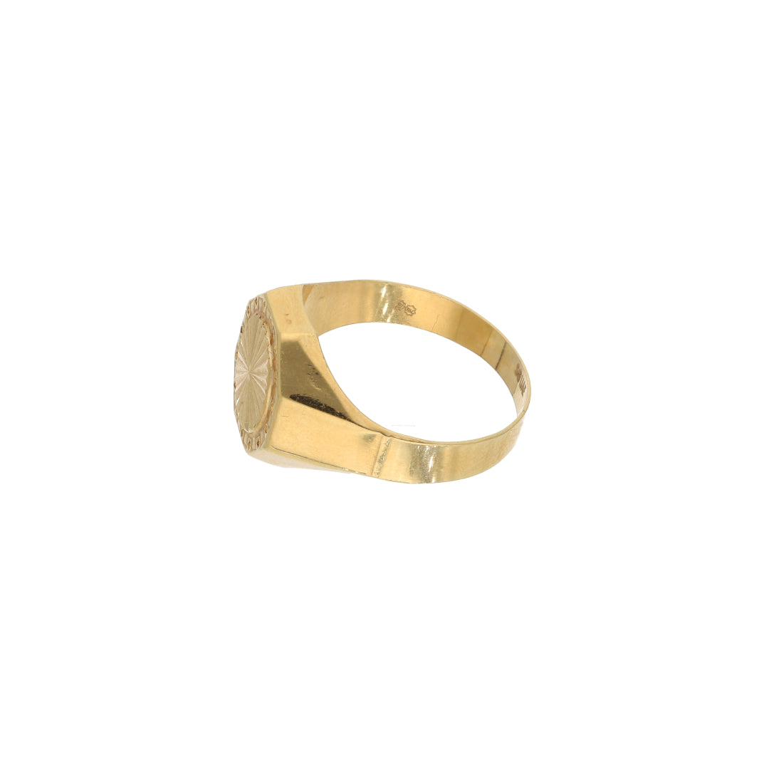 Gold Classy Stud Design in Men's Ring 18KT - FKJRN18K9431
