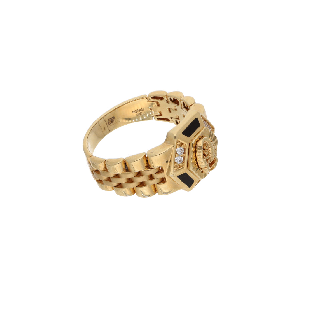Gold Stud Fancy Scorpion Design in Men's Ring 18KT - FKJRN18K9434
