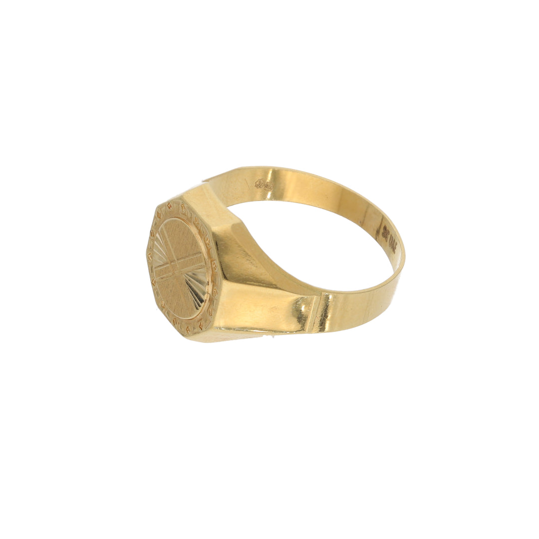 Gold Classy Stud Design in Ring 18KT - FKJRN18K9436