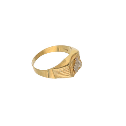Gold Stud Horse Design in Men's Ring 18KT - FKJRN18K9437