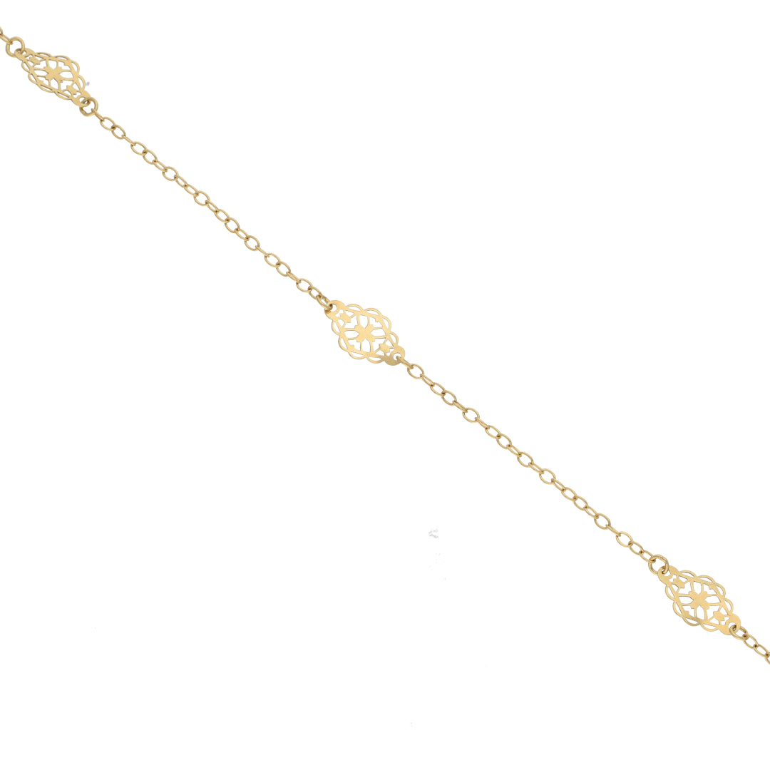 Gold Fancy Shaped Bracelet 18KT - FKJBRL18K9427