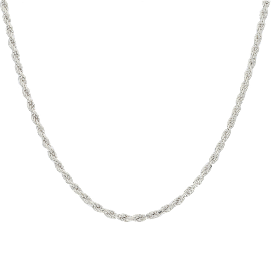 Sterling Silver 925 Rope Design Chain - FKJCNSL9438