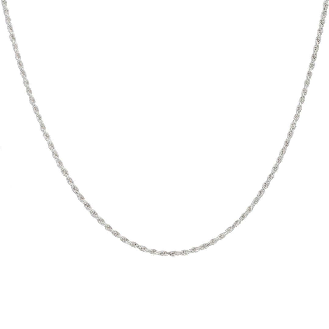 Sterling Silver 925 Rope Design Chain - FKJCNSL9438