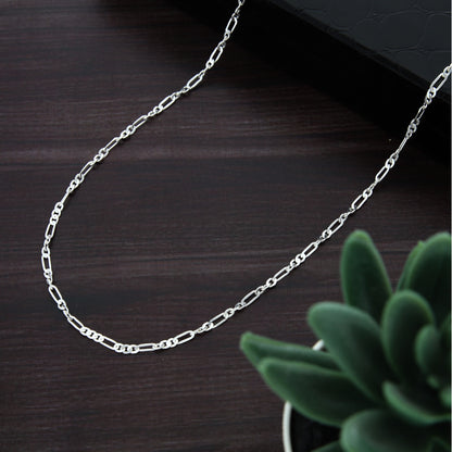 Sterling Silver 925 Figaro Chain - FKJCNSL9445