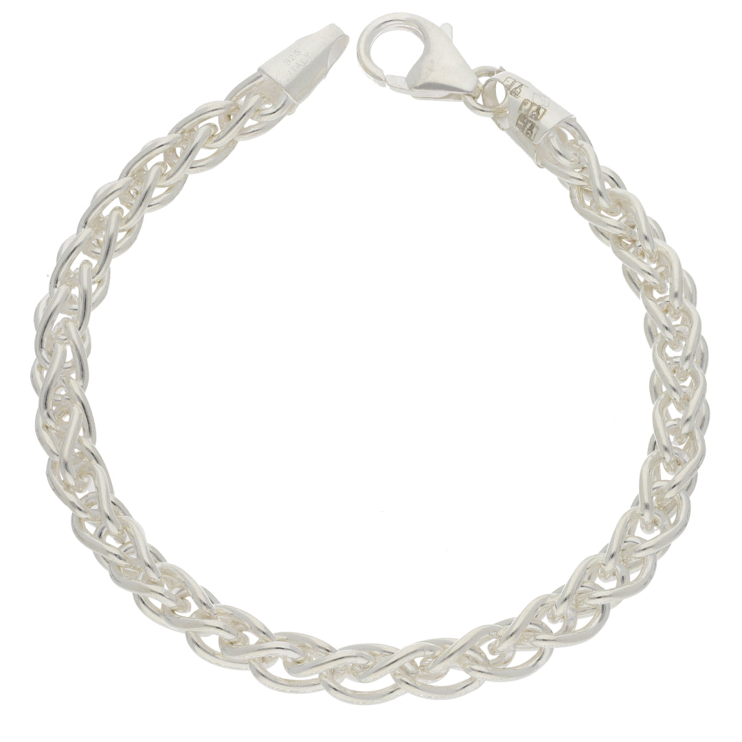 Sterling Silver 925 8 Inches Curb Bracelet - FKJBRLSL9453