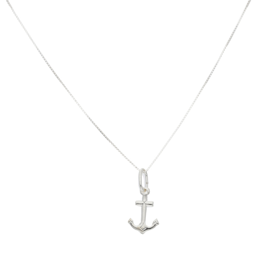 Sterling Silver 925 Necklace (Chain with Anchor Pendant) - FKJNKLSL9515