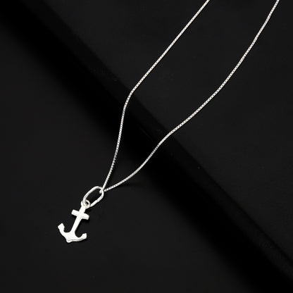 Sterling Silver 925 Necklace (Chain with Anchor Pendant) - FKJNKLSL9515