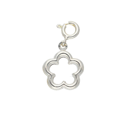 Sterling Silver 925 Hollow Flower Pendant - FKJPNDSL9521