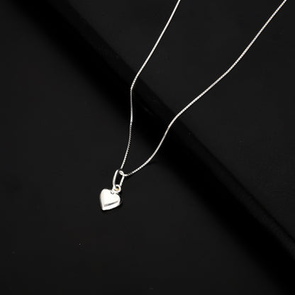 Sterling Silver 925 Necklace (Chain with Heart Pendant) - FKJNKLSL9526