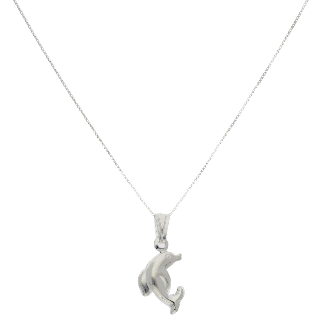 Sterling Silver 925 Necklace (Chain with Dolphin Pendant) - FKJNKLSL9527