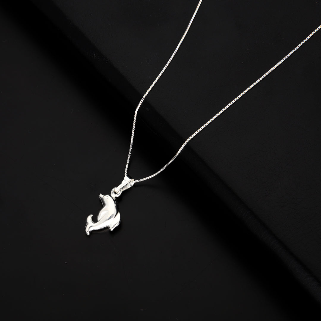 Sterling Silver 925 Necklace (Chain with Dolphin Pendant) - FKJNKLSL9527