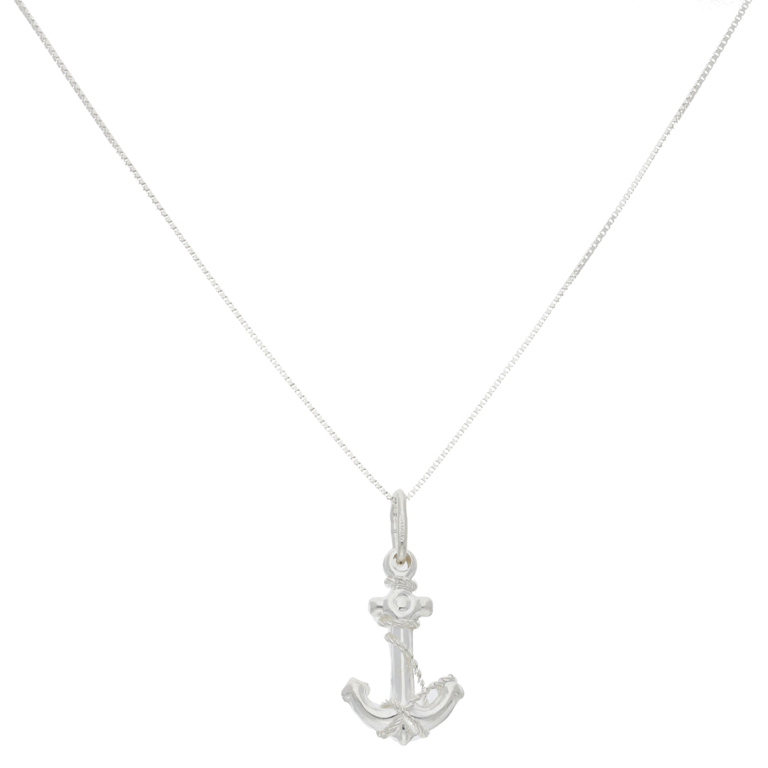 Sterling Silver 925 Necklace (Chain with Anchor Pendant) - FKJNKLSL9513