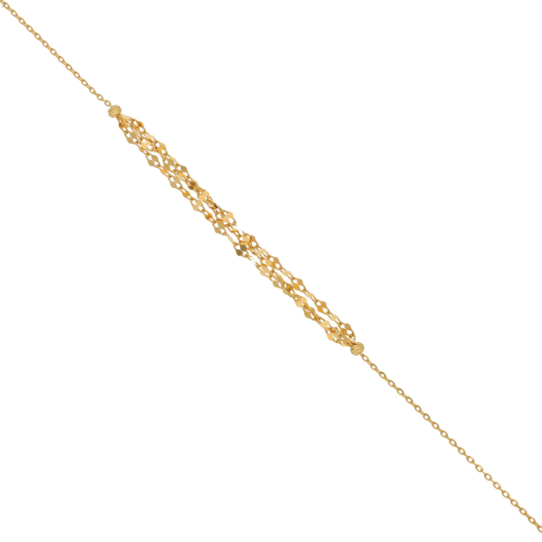 سوار ذهبي مرصع بالذهب عيار 21 قيراطًا - FKJBRL21KM9543