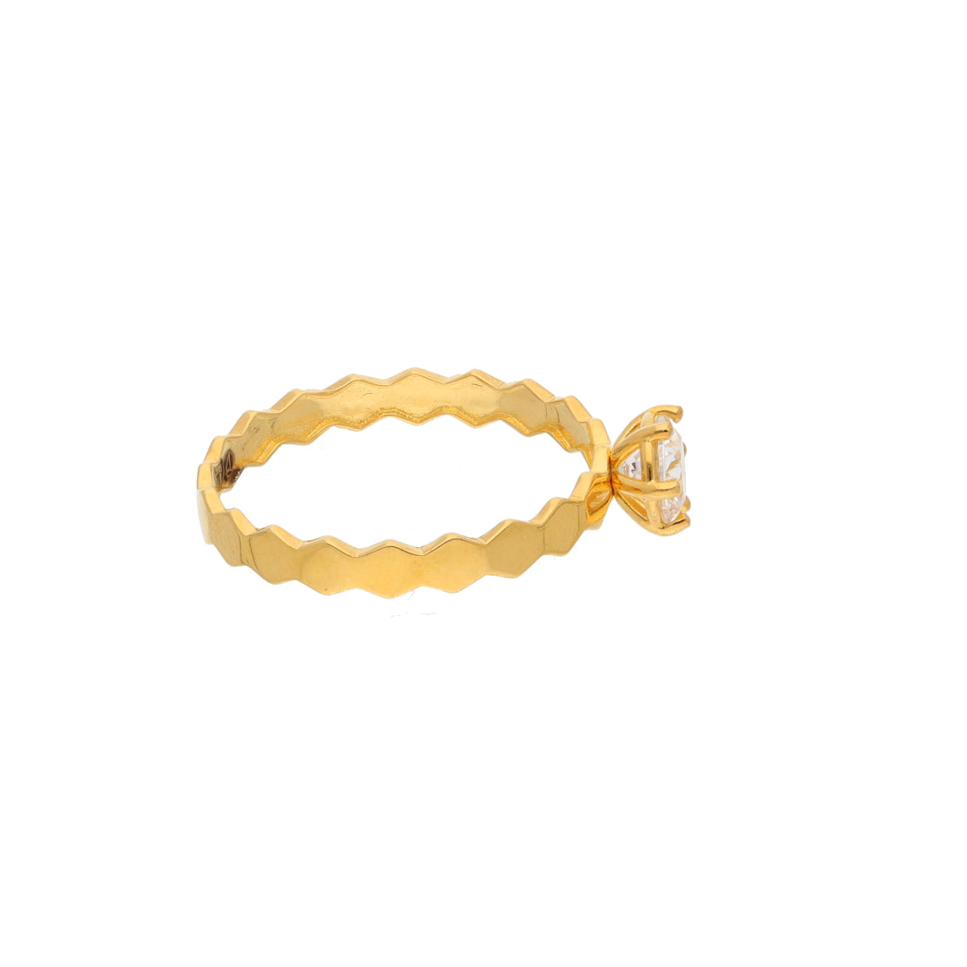 Gold Chaumet Honeycomb Design Ring 21KT - FKJRN21KM9679