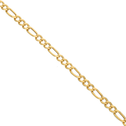 Gold Figaro Shaped Bracelet 21KT - FKJBRL21KM9548