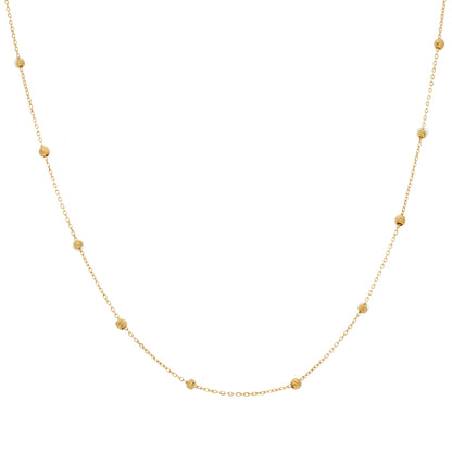 Gold Stud Ball Shaped Necklace 21KT - FKJNKL21KM9564