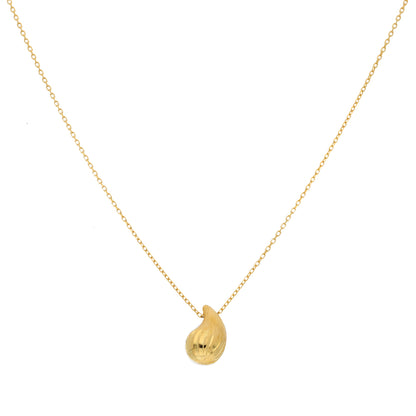 Gold Liquid Drop Shaped Necklace 21KT - FKJNKL21KM9560