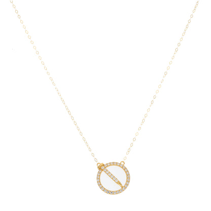 Gold Necklace (Chain with Hollow Circle Shaped Pendant) 21KT - FKJNKL21KM9583