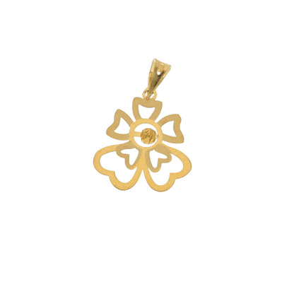 Gold Hollow Flower Shaped Pendant 21KT - FKJPND21KM9831