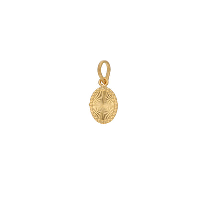 Gold Classic Oval Shaped Pendant 18KT - FKJPND21KM9579