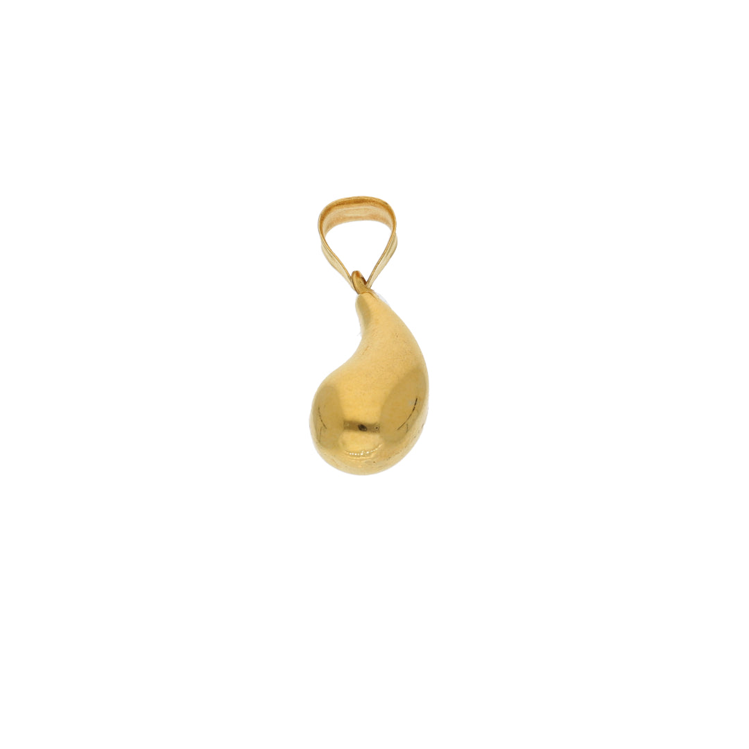 Gold Tear Drop Shaped Pendant 21KT - FKJPND21KM9599