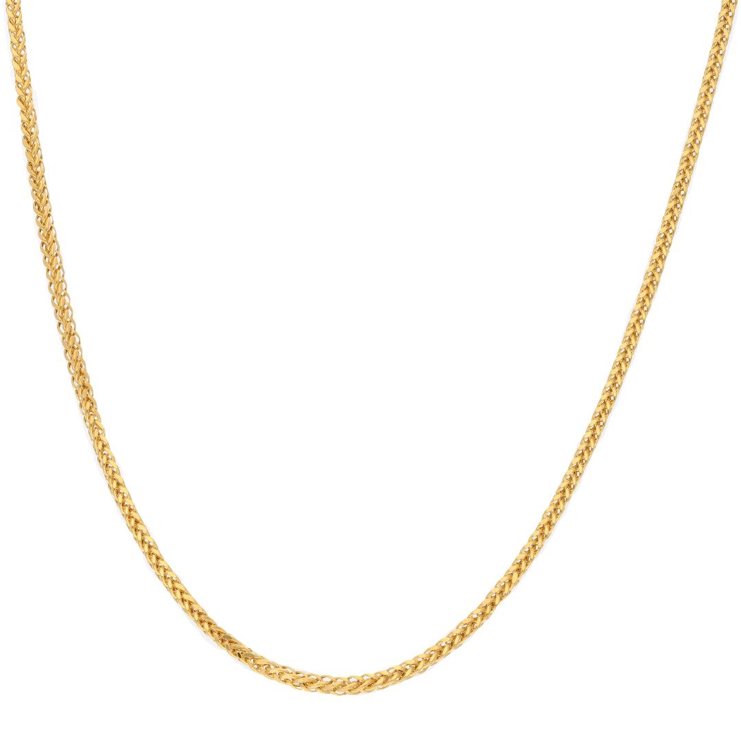 Gold 20 Inches Interlink Chain 21KT - FKJCN21KM9691