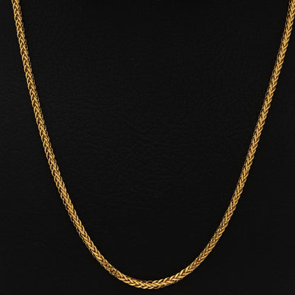 Gold 20 Inches Interlink Chain 21KT - FKJCN21KM9691