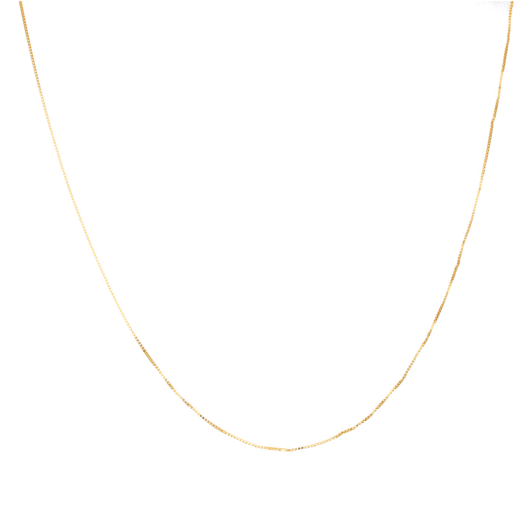 Gold 18 Inches Interlink Chain 21KT - FKJCN21KM9696