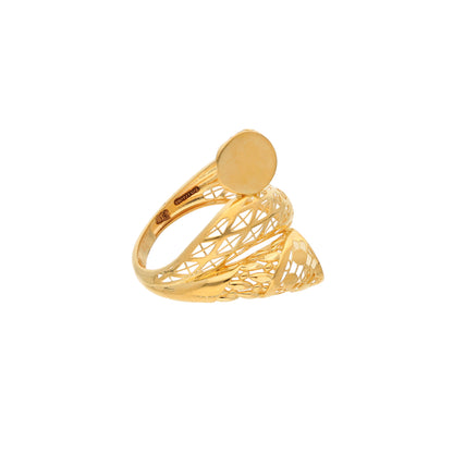 Gold Cutwork Fancy Shaped Ring 21KT - FKJRN21KM9704